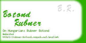 botond rubner business card